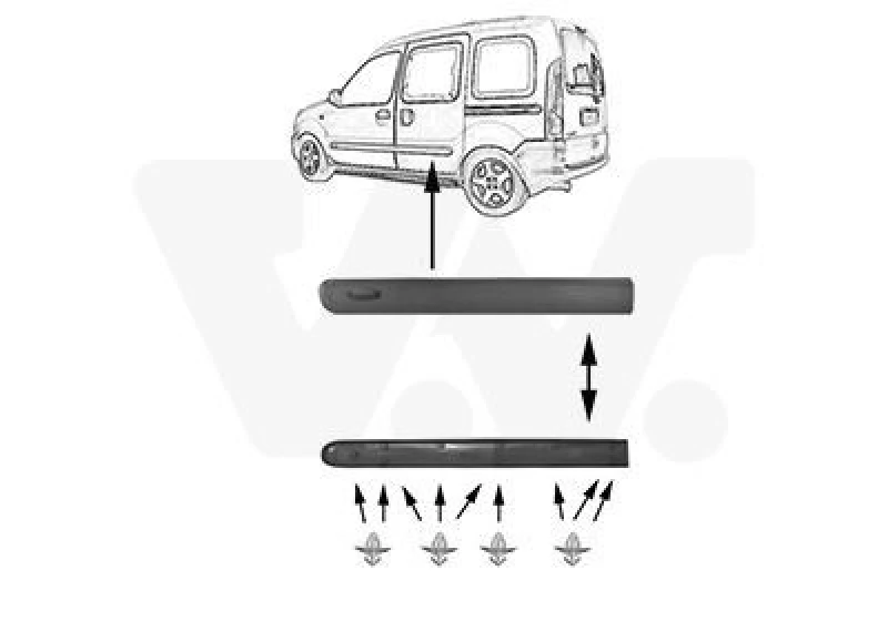 Image of VAN WEZEL Door moulding trim VAN WEZEL 4311423