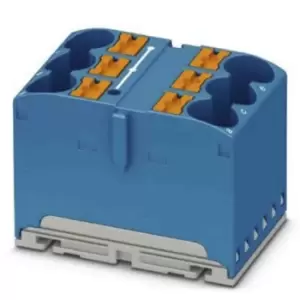 Image of Phoenix Contact Distribution Block, 6 Way, 57A, 450 V, Blue