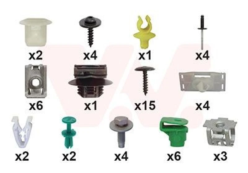 Image of VAN WEZEL Mounting Kit, bumper VAN WEZEL 4043794