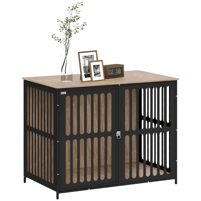 Image of PawHut Dog Crate Furniture with Anti-Chew Resistant Mesh for Large Dogs D02-230V01WN