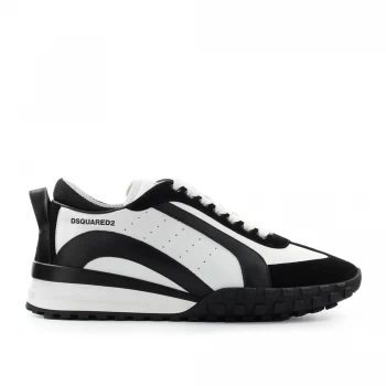 Image of DSQUARED2 low Men White Pelle / Camoscio