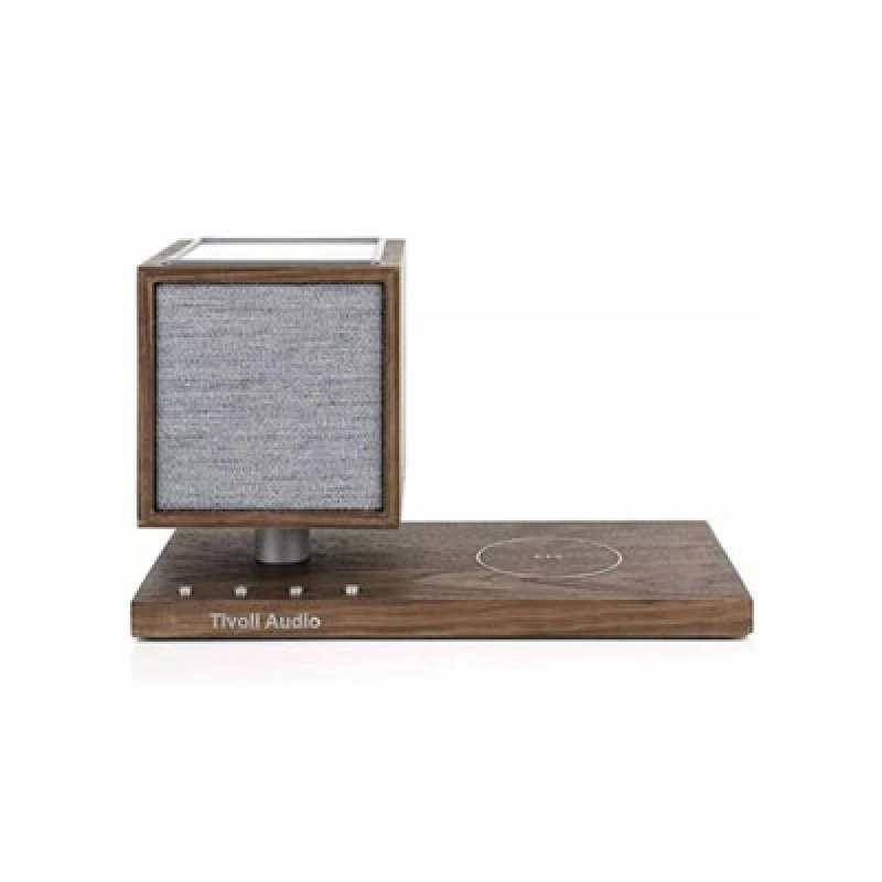 Image of Tivoli Audio Revive Bluetooth Speaker With Wireless Charging Pad & Lamp Walnut / Grey