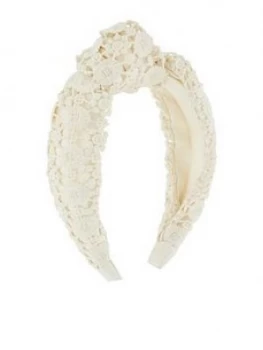 image of Accessorize Delicate Lace Headband - Pearl