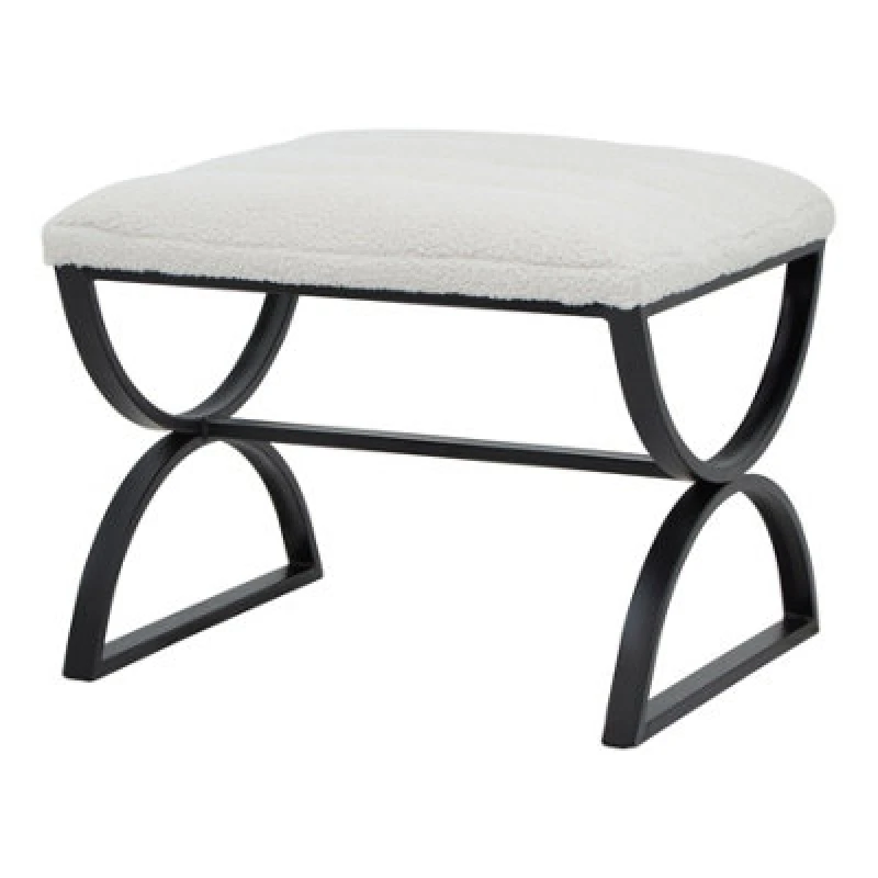 Image of Boucle Ribbed Footstool