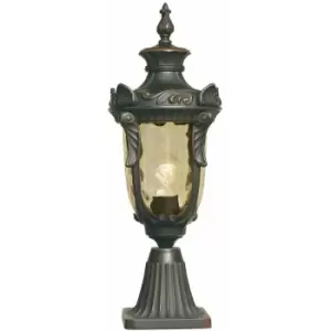 Image of Loops - Outdoor IP44 1 Bulb Wall Ground Pedestal Old Bronze LED E27 100W