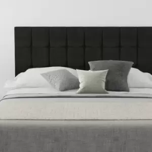 Image of Sinatra Upholstered Headboard, Kimiyo Linen, Charcoal - Headboard 60cm Size Superking (180x200)