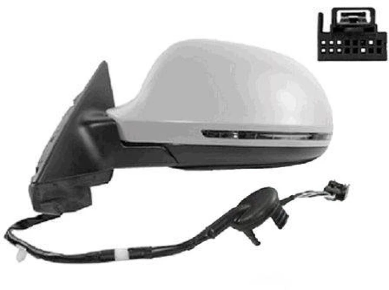 Image of VAN WEZEL 0334805 Wing mirror * HAGUS * Left, Heatable, primed Outside Mirror (50)