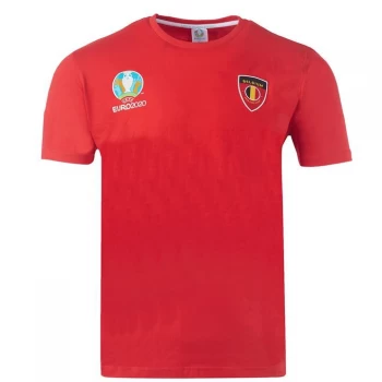 Image of UEFA Euro 2020 Belgium T-Shirt Mens - Red