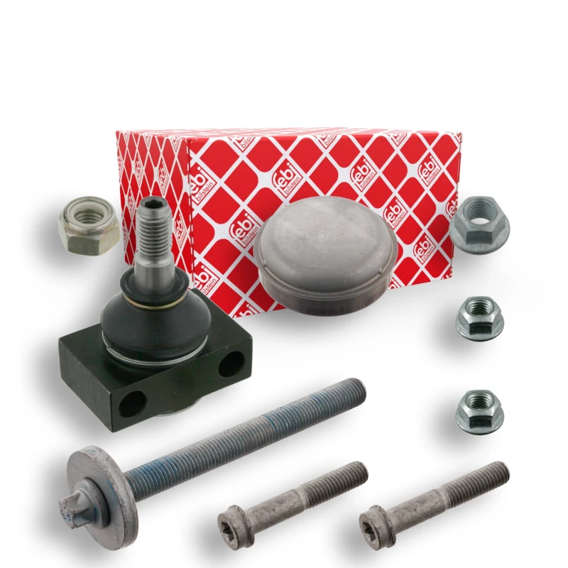 Image of FEBI BILSTEIN 31991 Ball joint OE Turbo NEW, Front Axle Right, with fastening/mounting material, with grease cap Support-/Steering Link (2462)