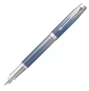 Image of Parker IM Polar Fountain Pen with Black Ink Refill, Black Ink
