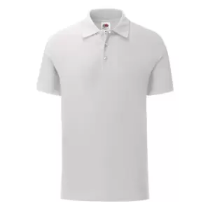 Image of Fruit Of The Loom Mens Tailored Poly/Cotton Piqu Polo Shirt (XL) (White)