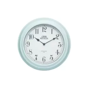 image of Living Nostalgia Vintage Blue Indoor Wall Clock