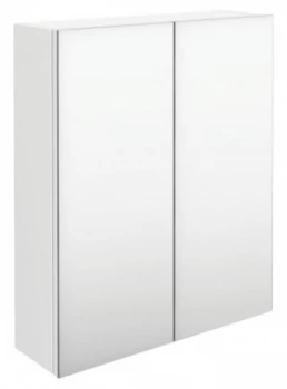 image of Wickes Talana White Gloss Wall- Hung Mirror Storage Unit - 400mm