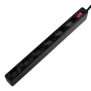 Image of LogiLink LPS232B power extension 1.5 m 6 AC outlet(s) Indoor Black