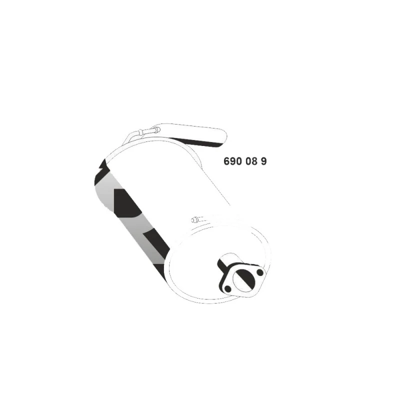Image of ERNST 690089 Rear silencer End Silencer (3437)