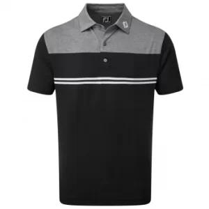 image of FootJoy Heather Colour Block Lisle Polo Shirt