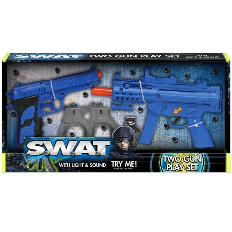 Image of Swat Two Gun Playset With Light & Sound Multi unisex
