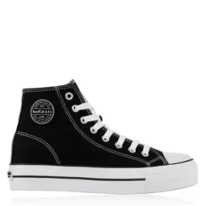 image of SoulCal Canvas High Top Trainers Ladies - Black