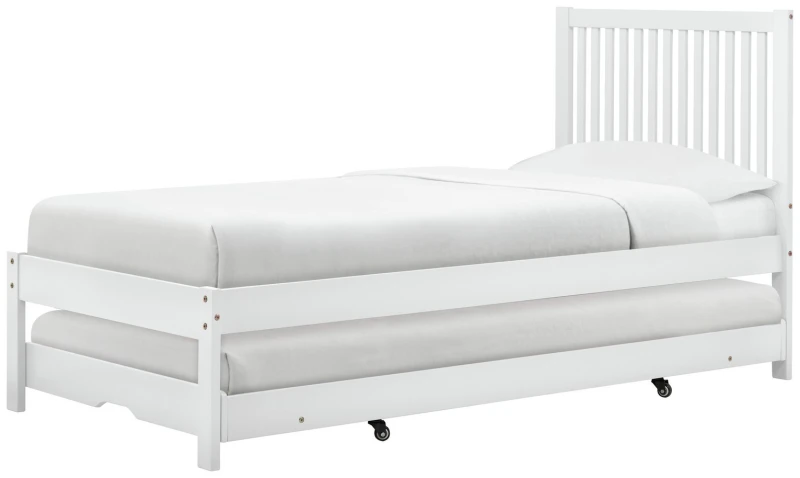 Image of Birlea Birlea Buxton Single Bed Frame with 2 Mattresses - White