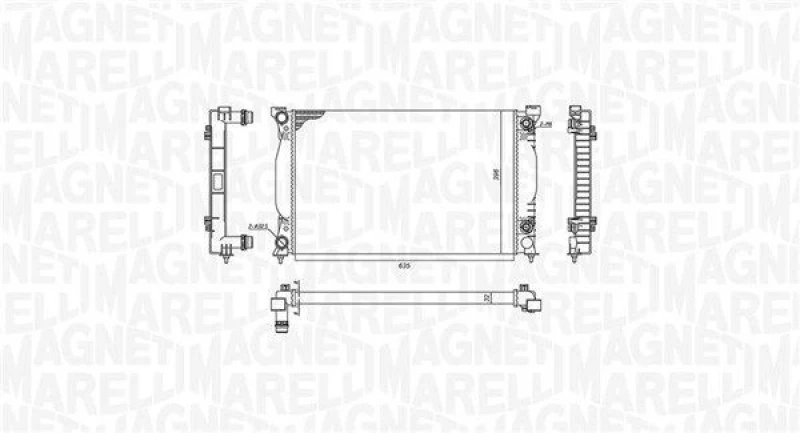 Image of MAGNETI MARELLI Engine radiator MAGNETI MARELLI 350213196600