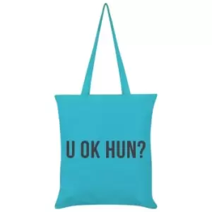 image of Grindstore U OK Hun Tote Bag (One Size) (Azure Blue) - Azure Blue