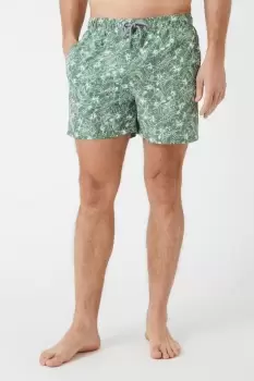 Image of Mens Khaki Floral Swim Short