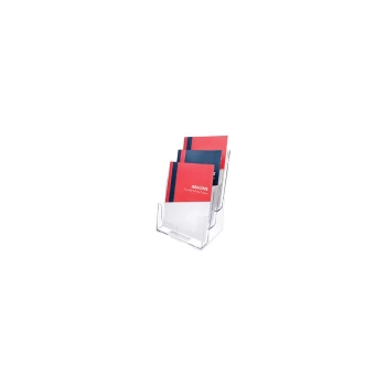 Image of Literature Holder A4 3-Tier Clear 77301