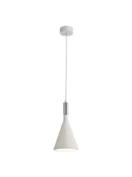 image of Ceiling Pendant, 1 x E27, White Paintable Gypsum