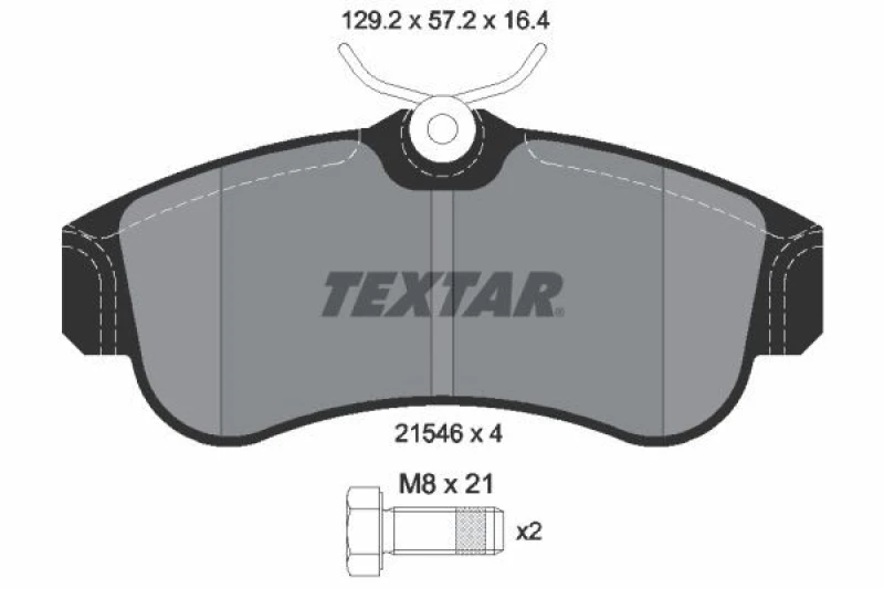 Image of Brake pad set TEXTAR 2154601