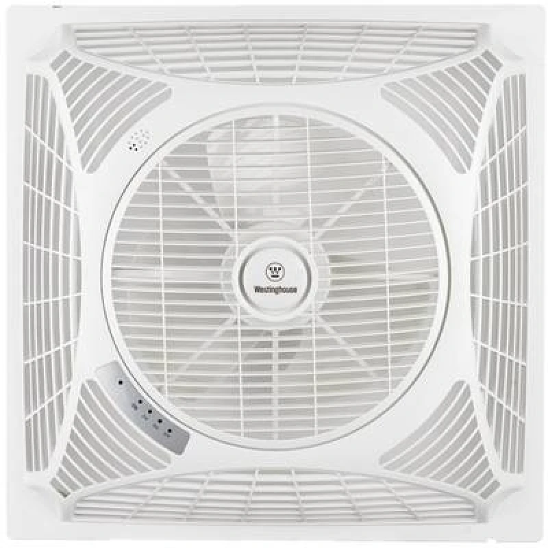 Image of Westinghouse Westinghouse Windsquare Ceiling fan 46 W, 50 W, 52 W (Ø x H) 36cm x 21cm White incl. remote control, LED indicator light, Timer, Oscill