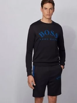 image of Hugo Boss Athleisure Salbo Large Logo Sweatshirt Black Size M Men