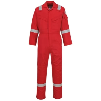 Image of Portwest - FR21RER4XL - sz 4XL Flame Resistant Super Light Weight Anti-Static Coverall 210g - Red