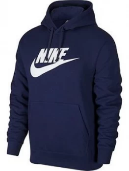 Image of Nike Sportswear Club Graphic Hoodie - Navy