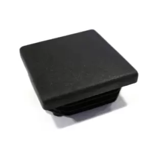 Image of Moderix 40 x 40mm Black Plastic End Cap for Profile Rod Insert Plug, Pack of 4