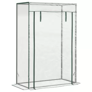 Image of Outsunny 100 x 50 x 150cm Greenhouse Steel Frame PVC Cover with Roll-up Door Outdoor for Backyard, Balcony, Garden, Transparent