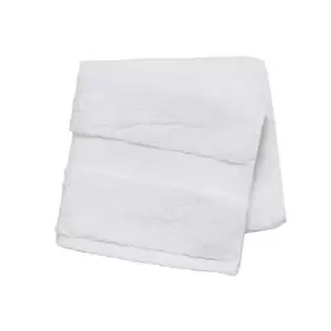 Image of Peacock Blue Hotel Savoy Face Towel, White