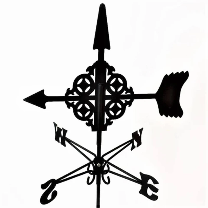 Image of FenceArt Traditional Weathervane Arrow - Steel - L39 x W41 x H83cm - Black Unisex