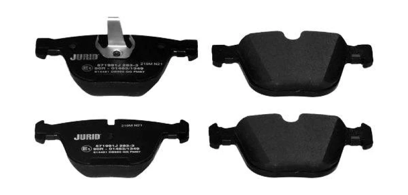 Image of JURID 571991J Brake pad set prepared for wear warning indicator, without accessories, with piston clip Brake Pad Set,disc brake (402)