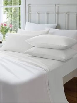 image of Catherine Lansfield Soft N Cosy Brushed Cotton Extra Deep Single Fitted Sheet - White