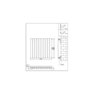 Image of Dorney Single Horizontal Radiator 600x832 1327 BTUs Chrome