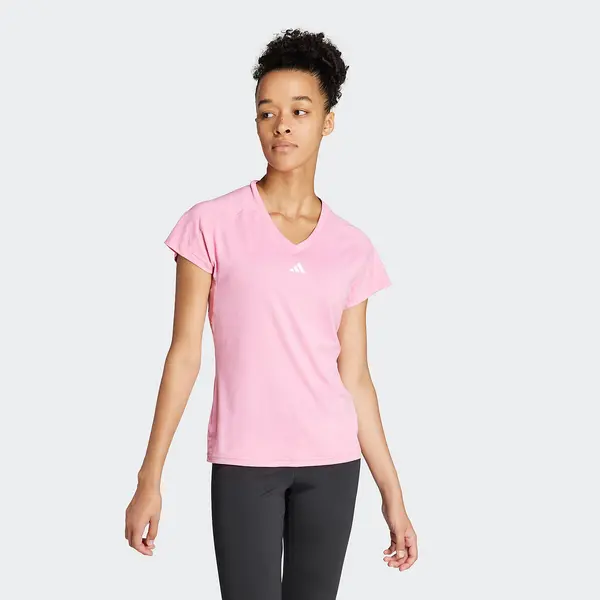 Image of Aeroready Train Essentials Recycled T-Shirt with V-Neck