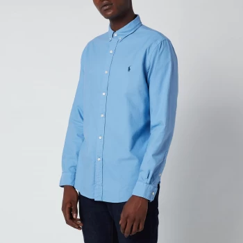 Image of Polo Ralph Lauren Mens Slim Fit Oxford Shirt - Harbor Island Blue - S
