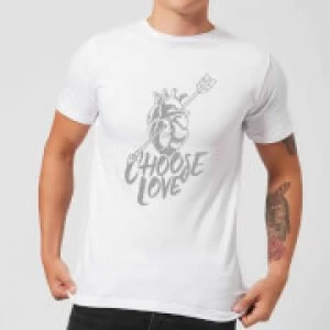 Image of Native Shore Choose Love Mens T-Shirt - White - 3XL