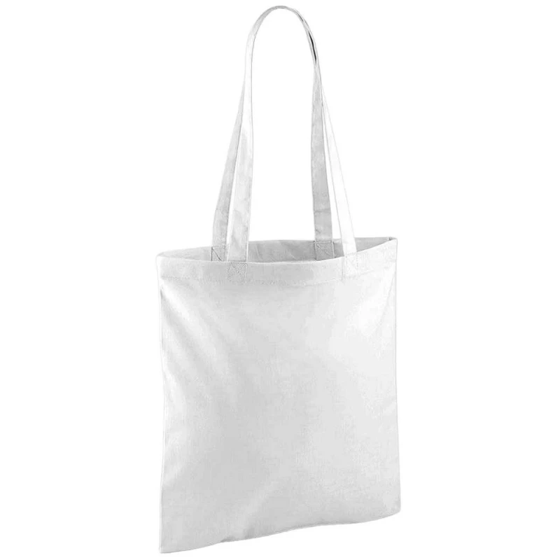 Image of Westford Mill Womens Bag For Life Long Handle Tote Bag in White White Female One Size