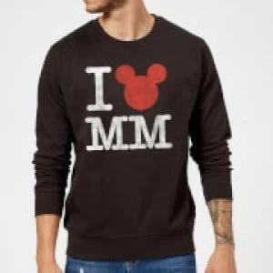 Disney Mickey Mouse I Heart MM Sweatshirt - Black - XXL