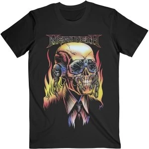 Image of Megadeth - Flaming Vic Unisex Large T-Shirt - Black