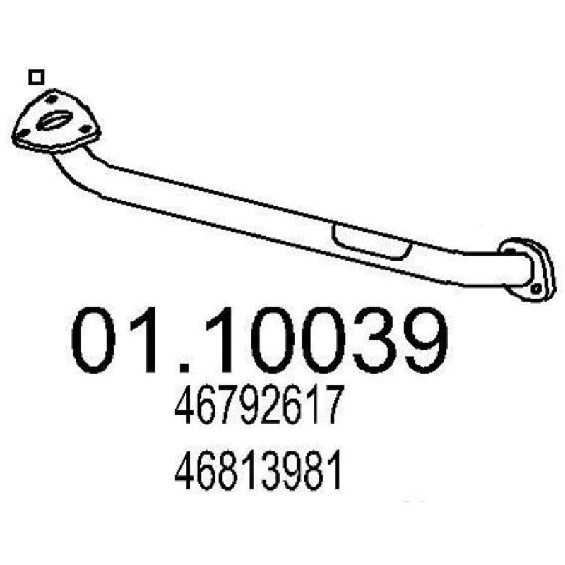 Image of MTS 01.10039 Exhaust Pipe Front, Length: 770mm Exhaust Pipe (17)