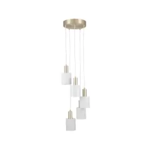 Image of White and Gold Five Drop Pendant