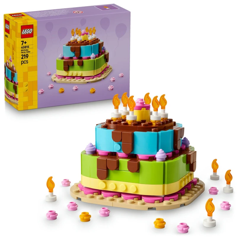 Image of LEGO LEGO Birthday Party Cake with Decorations Gift Set Table Decor 40815