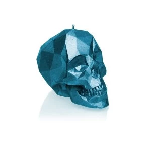 Image of Blue Metallic Large Low Poly Skull